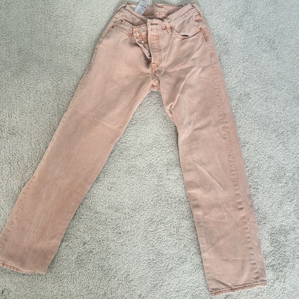 Pink Levi’s premium straight leg jeans